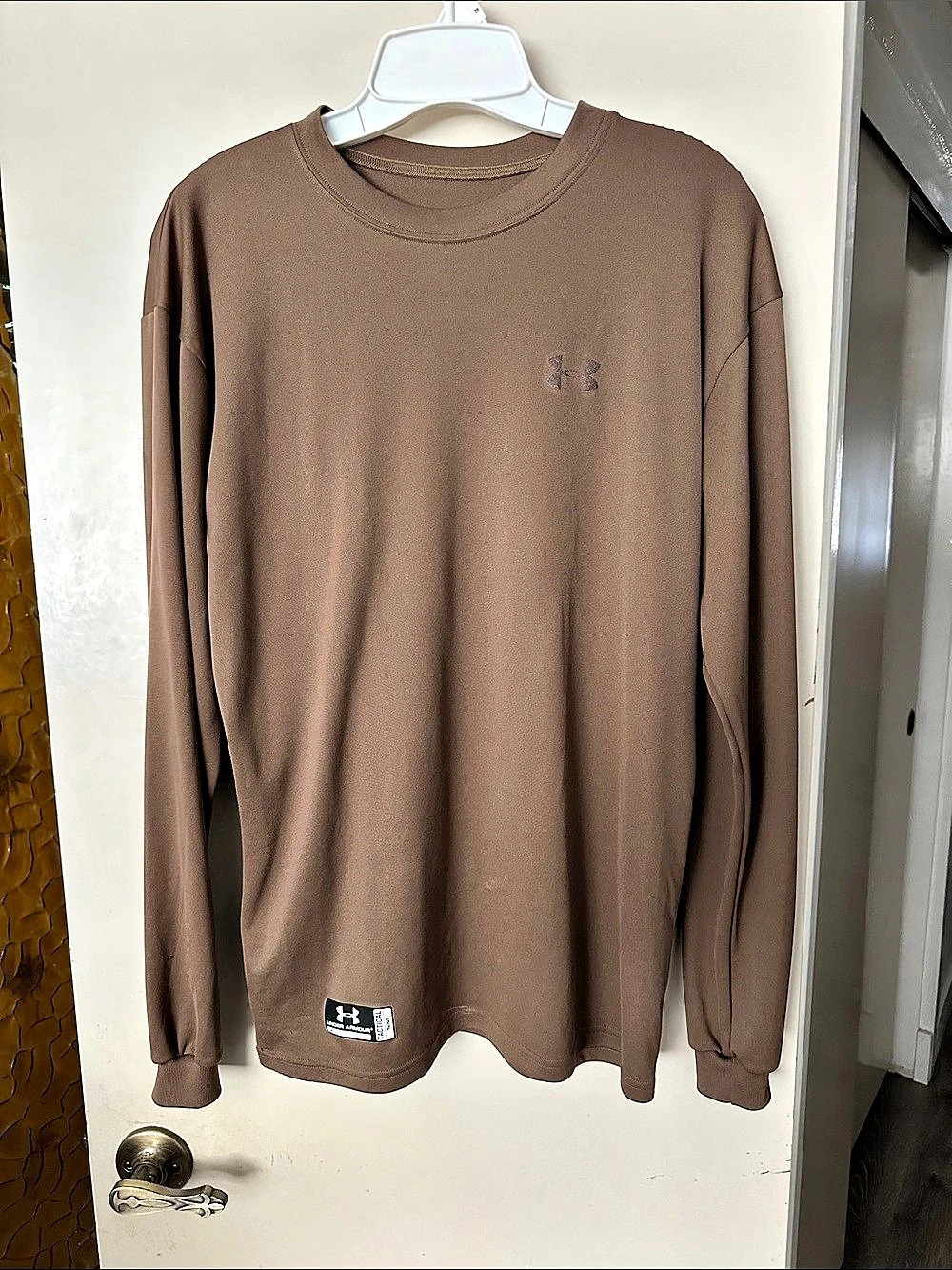 Under Armour Tactical Tech Long-Sleeve T-Shirt Brown Small